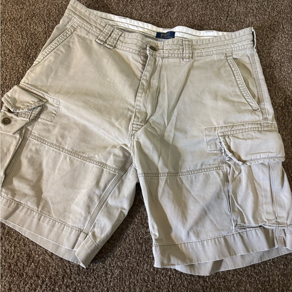 Ralph Lauren Men's Beige Cargo Shorts